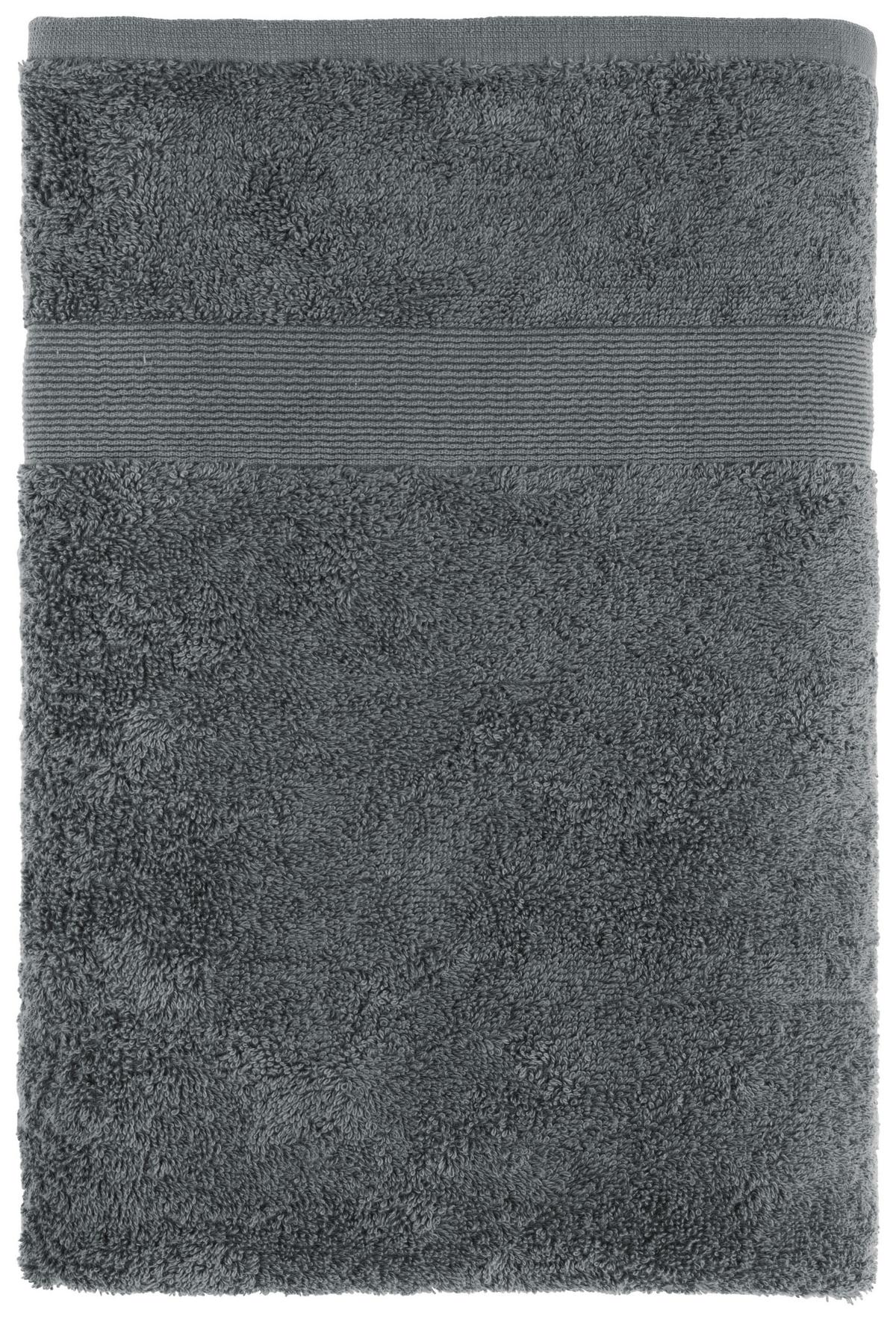 Duschtuch Silke Anthrazit ca. 70x140cm - Anthrazit, Textil (70/140cm)