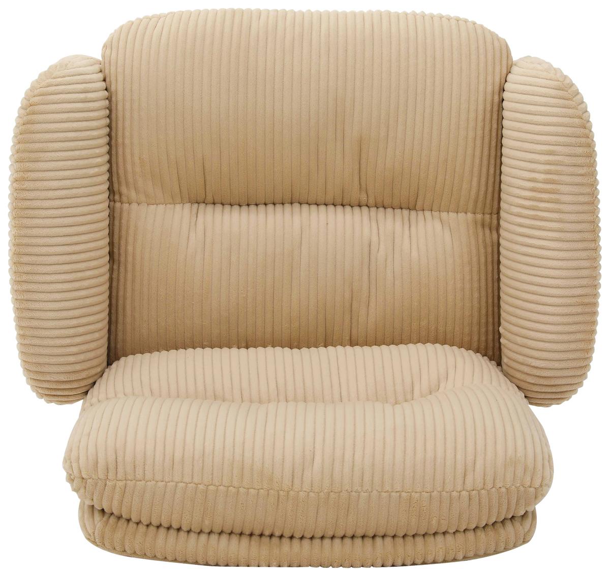 Drehstuhl Leni Beige/Schwarz Cord - Beige/Schwarz, Design, Holz/Kunststoff (72/89/99/67cm) - Mömax