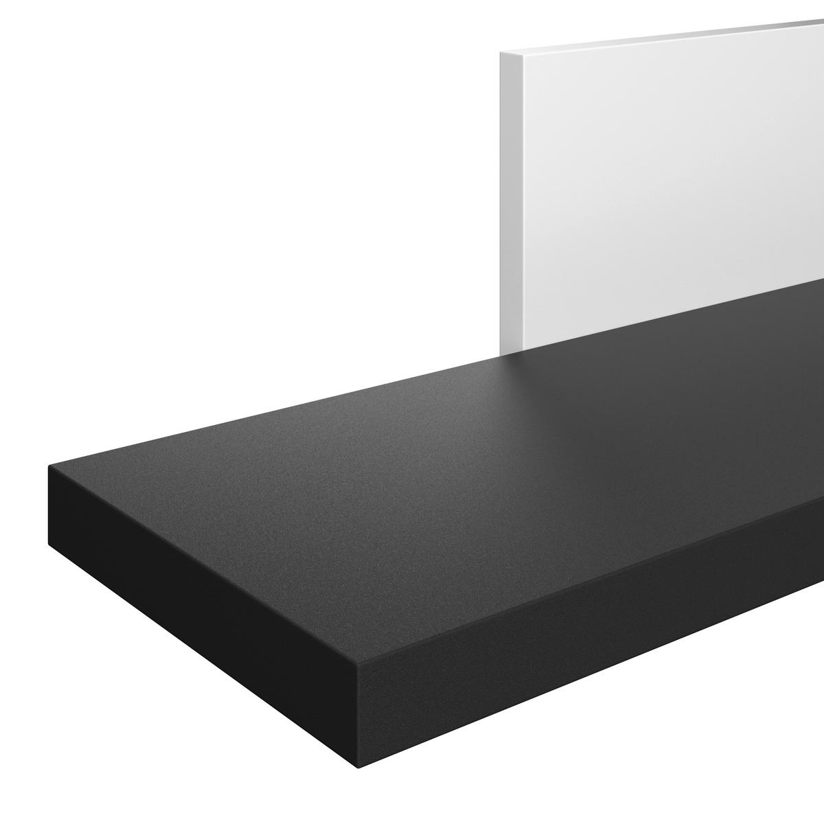 Zidna Polica Ambiente Plus - bijela/antracit, Moderno, drvni materijal (140/25/20cm) - Modern Living