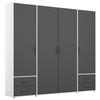 DULAP USI ROTATIVE VOYAGER - alb/gri, Modern, material pe bază de lemn (187/194/53cm) - Modern Living