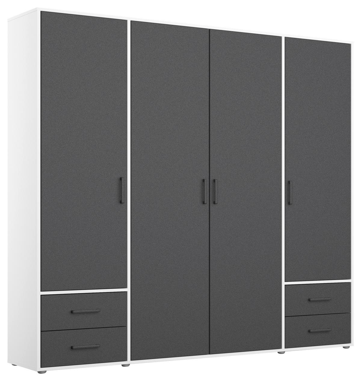DULAP USI ROTATIVE VOYAGER - alb/gri, Modern, material pe bază de lemn (187/194/53cm) - Modern Living