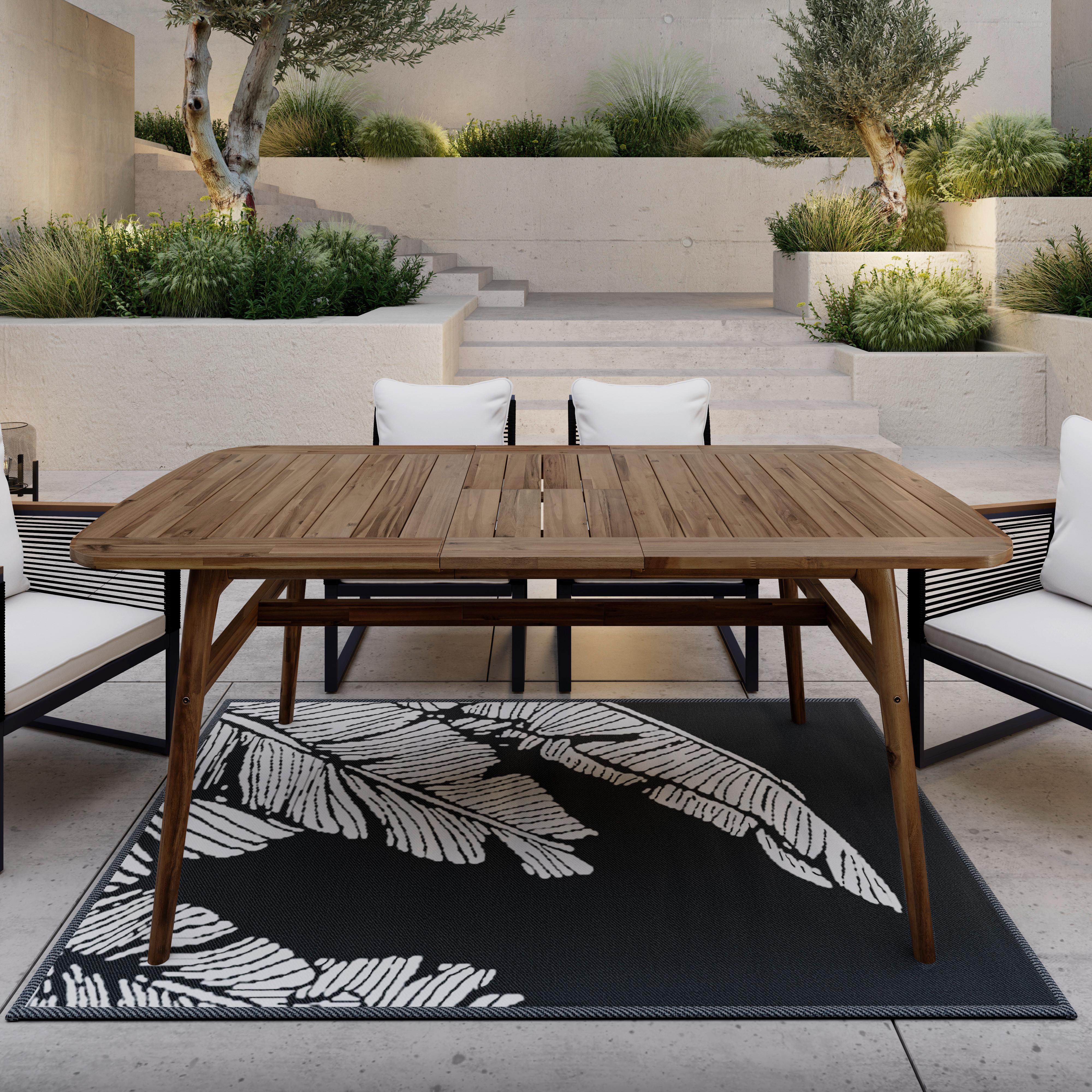 Gartentisch Nicola Walnuss- farben Akazie ausziehbar - Walnussfarben, MODERN, Holz (160-200/100/76cm) - Bessagi Garden