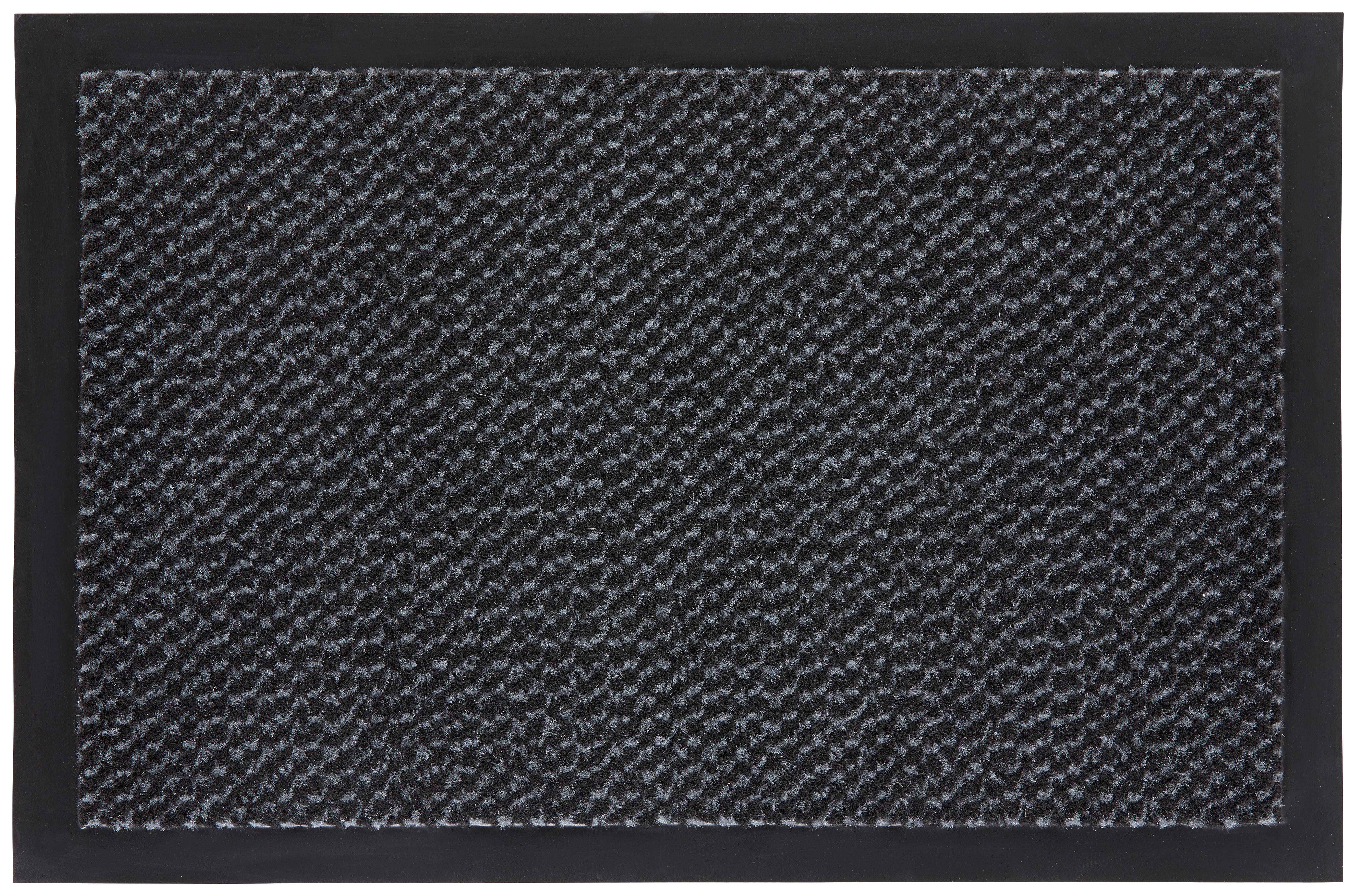 Predpražnik Hamptons 1 - siva/črna, Konvencionalno, tekstil (40/60cm) - Modern Living