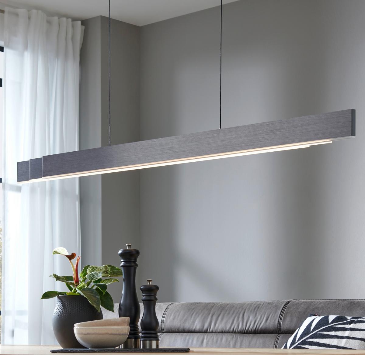 LAMPA WISZĄCA LED 2545-15 PURE-MOTO-RISE - jasnoszary, Design, tworzywo sztuczne/metal (200/8,2/240cm) - Neuhaus PURE