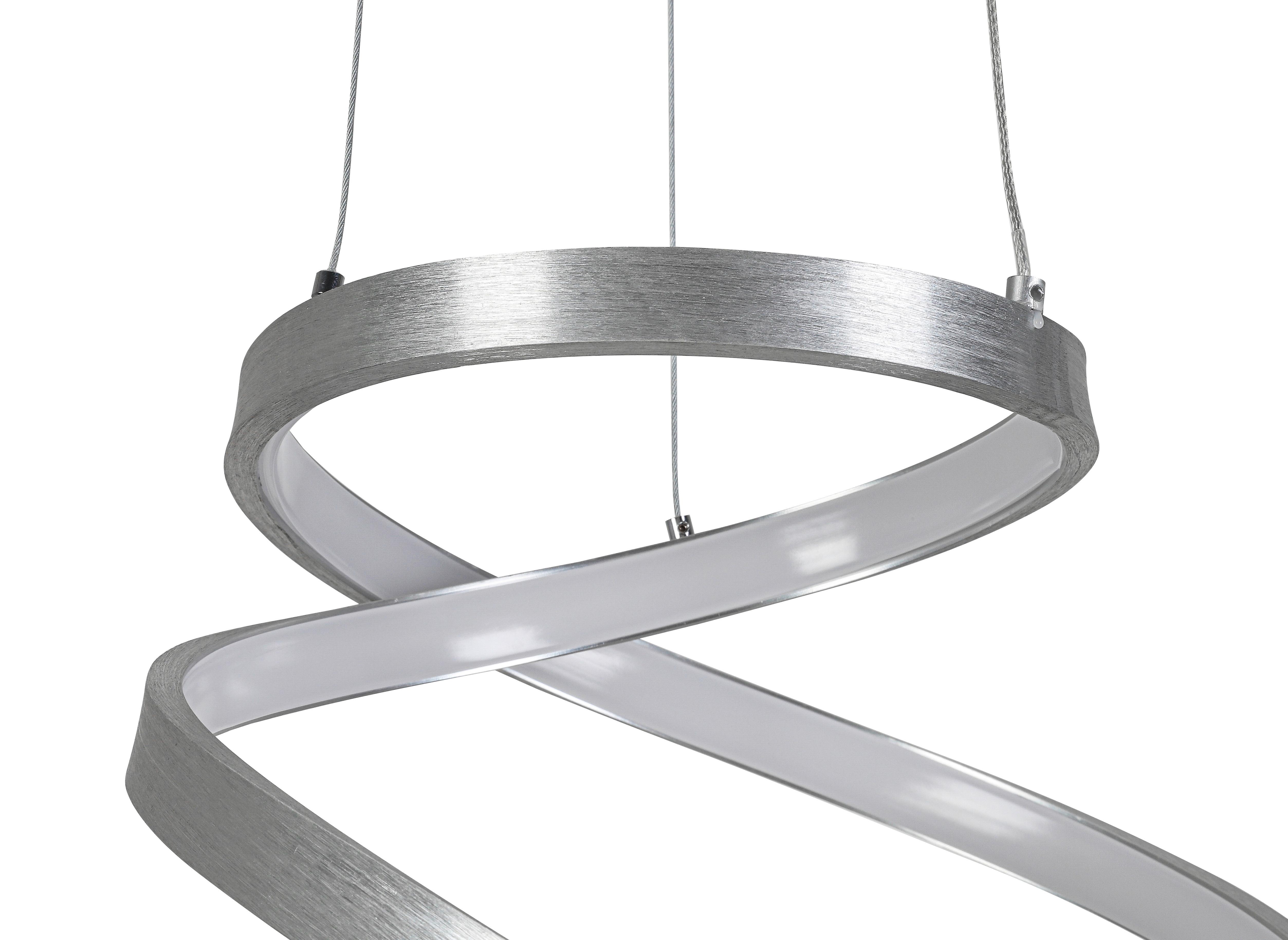 LED-HÄNGLAMPA SILVI - silver, Modern, metall/plast (50/50/120cm) - Mömax