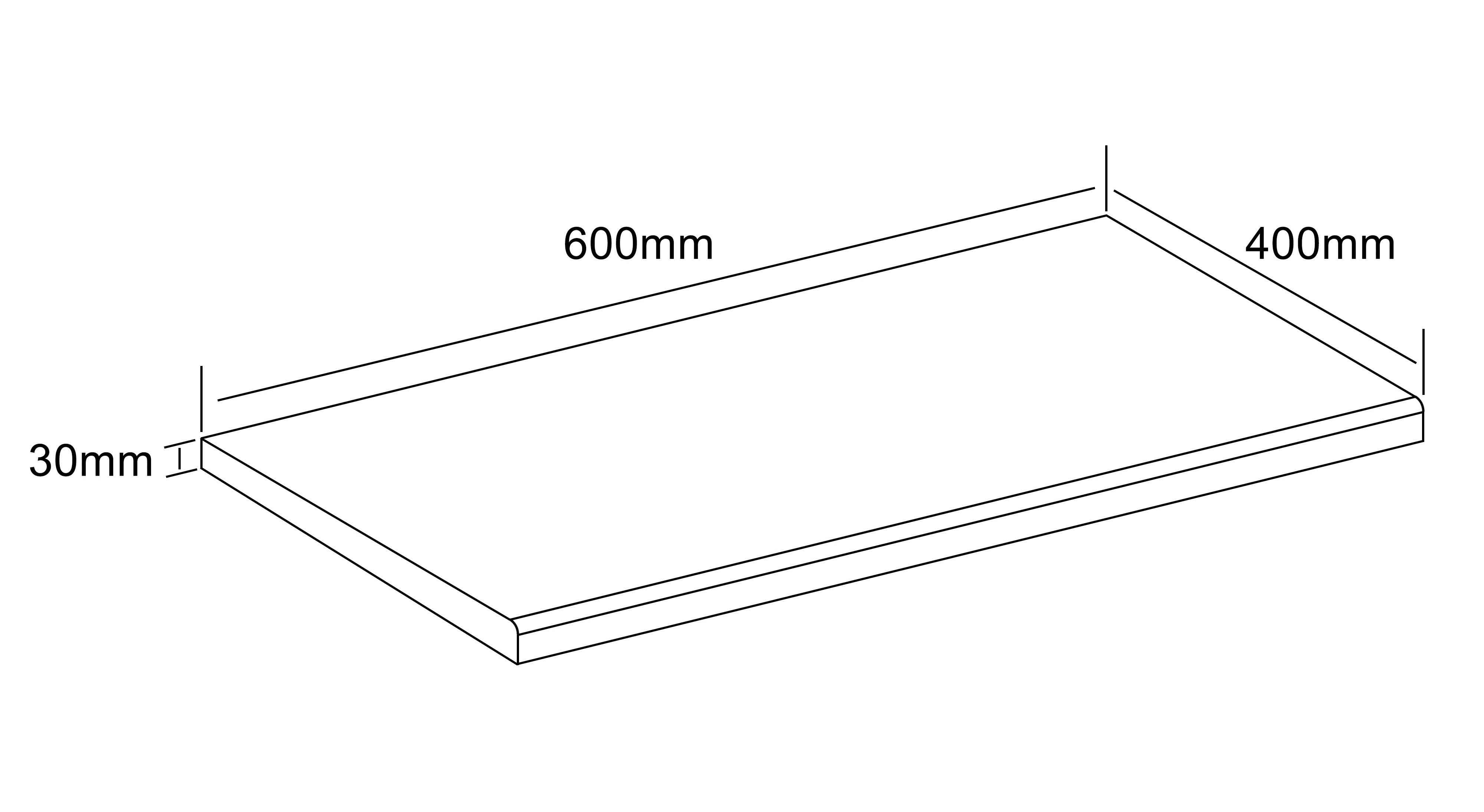 ARBEITSPLATTE FASOLA - Grau, Trend, Holzwerkstoff (40/3/60cm) - MID.YOU