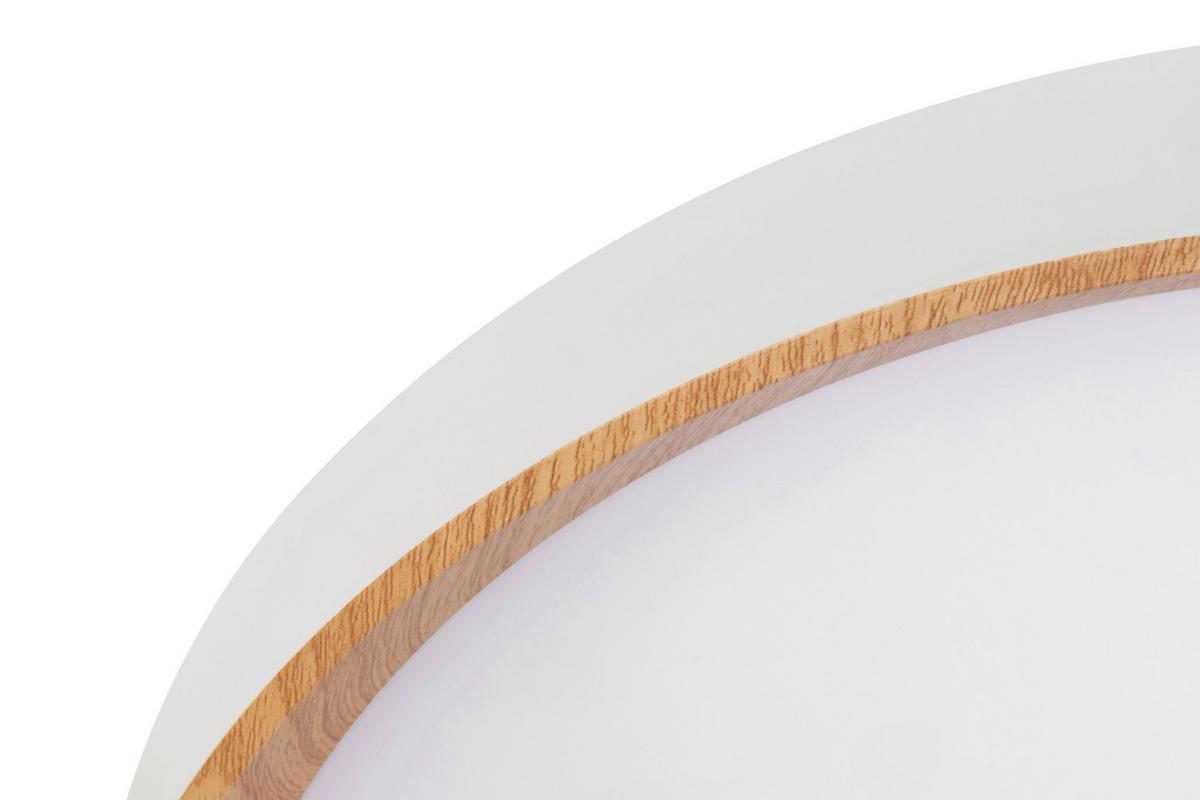 LAMPA SUFITOWA LED NASHVILLE - biały/kolor dębu sonoma, Basics, tworzywo sztuczne/metal (48/8cm) - Novel