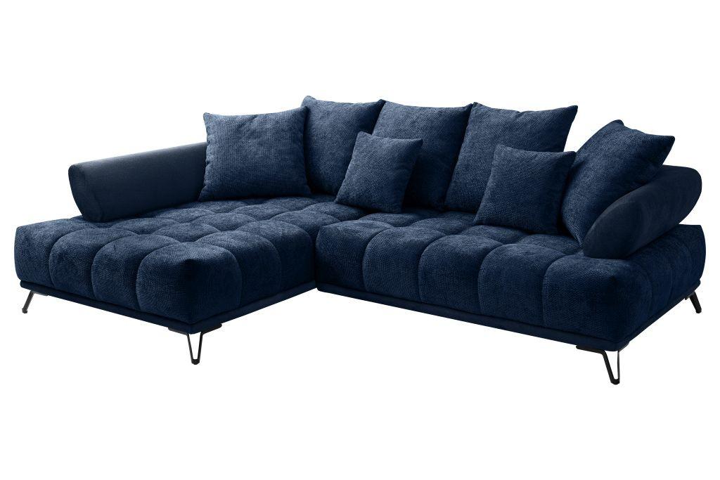 Kutna Garnitura Largo N - tamno plava/crna, Moderno, tekstil/metal (184/262cm) - Modern Living