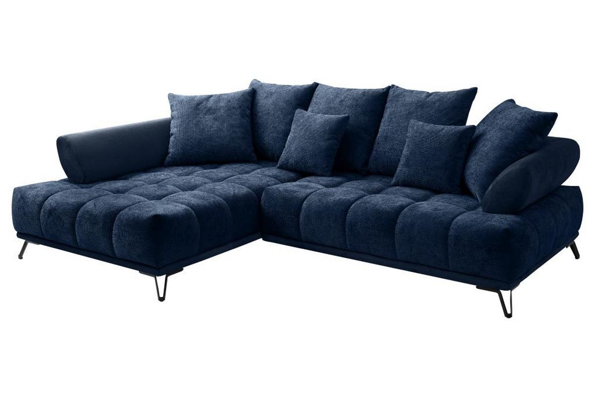 Kutna Garnitura Largo N - tamno plava/crna, Moderno, tekstil/metal (184/262cm) - Modern Living