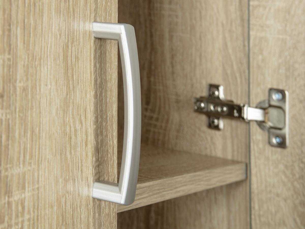 Mehrzweckschrank Gallo Sonoma Eiche ca. 70x189x34cm - Schwarz/Sonoma Eiche, Basics, Holzwerkstoff/Kunststoff (70/189/34cm) - MID.YOU