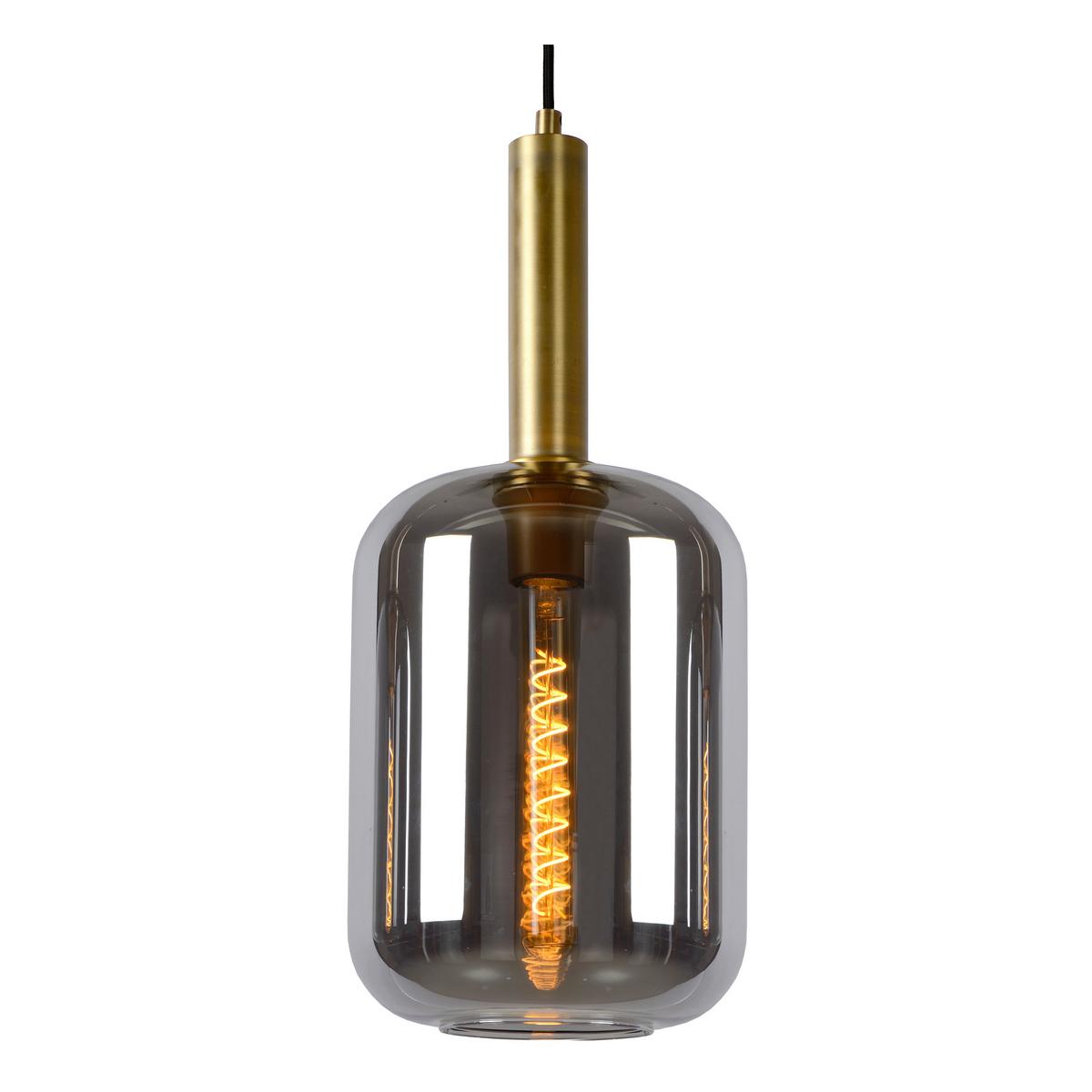 LAMPA WISZĄCA 45494/03/65 JOANET - jasnoszary, Design, szkło (110/22/150cm) - Lucide