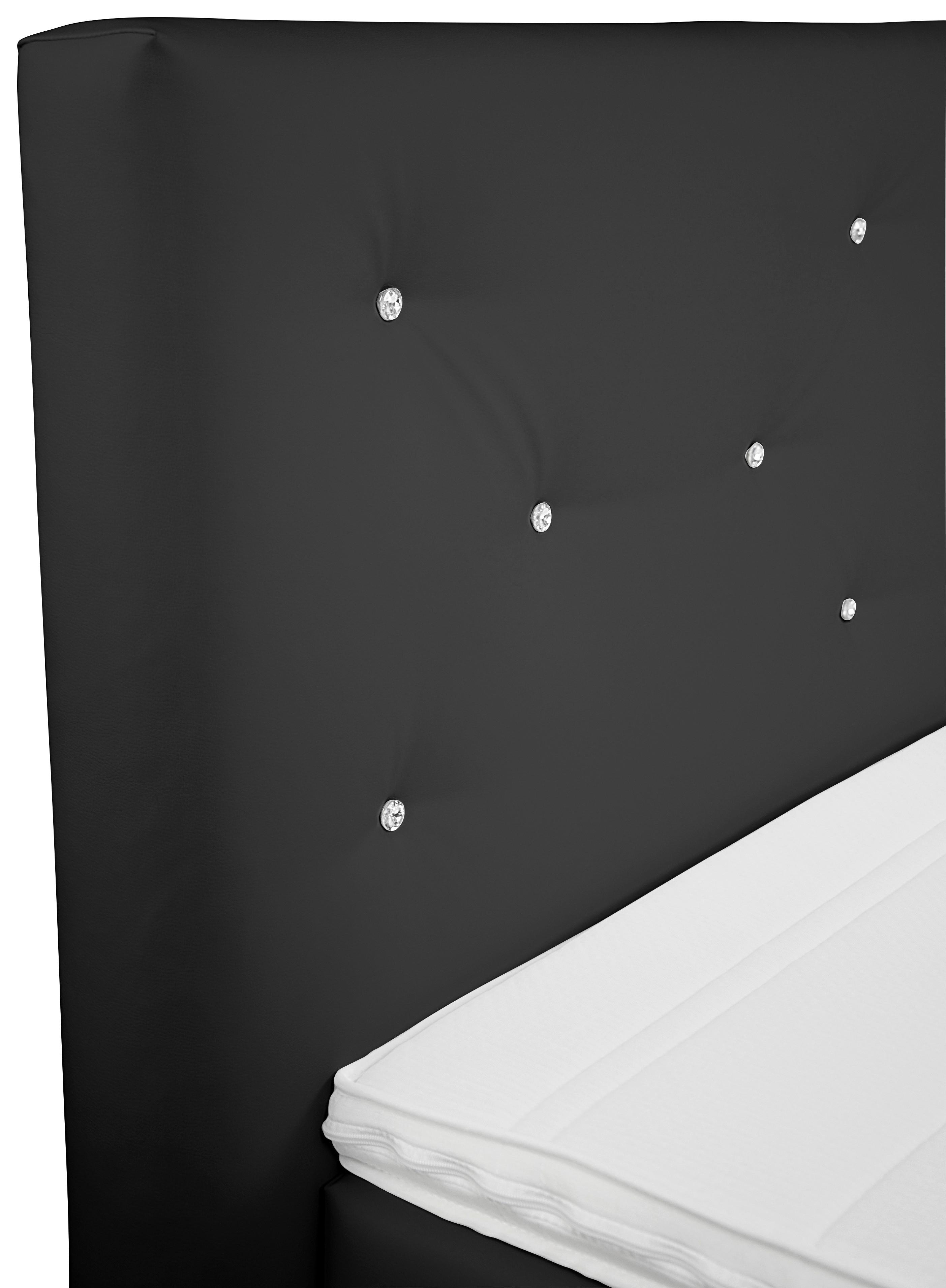 Boxspring Krevet Luminosa - crna, Moderno, tekstil/plastika (180/200cm)