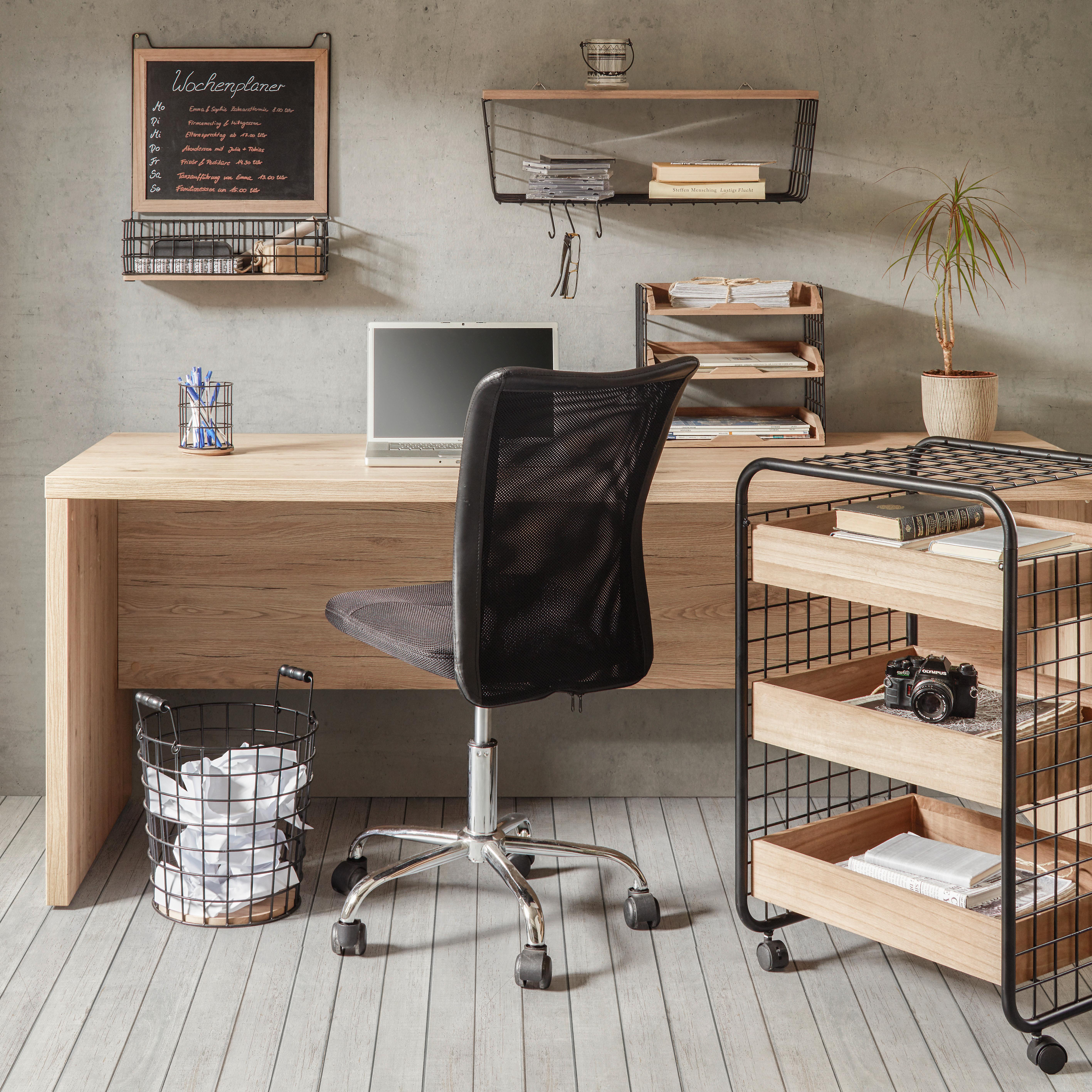 SNURRSTOL SURF -BASED- - svart, Modern, metall/trä (42/88-98/58,50cm) - Based