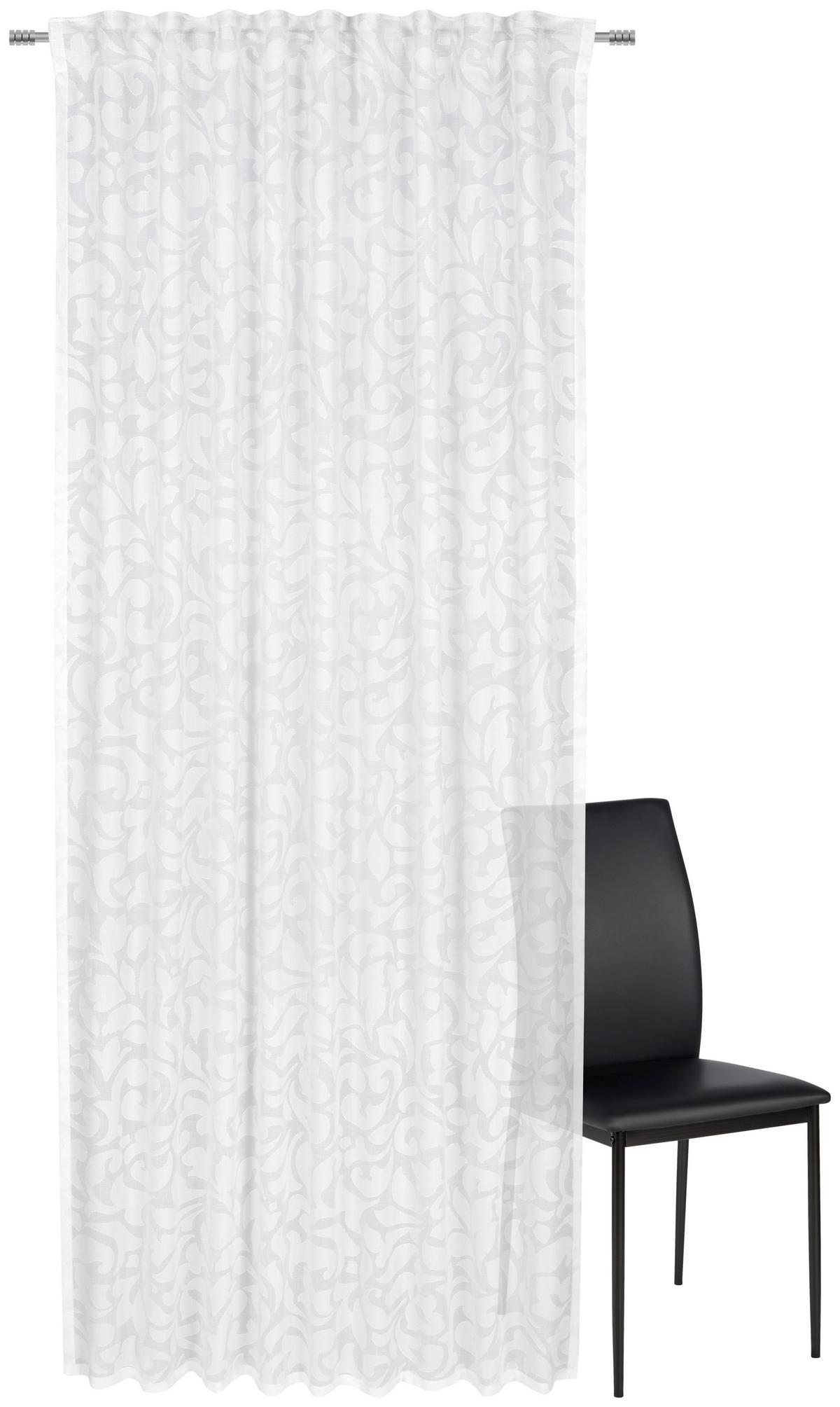 ZASŁONA GOTOWA LA PRADO - biały, Trend, tkanina (140/245cm) - Esposa