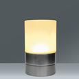 Tischleuchte Jovo, max. 5 Watt - Weiß/Nickelfarben, Glas/Kunststoff (9/9/14,8cm) - MÖMAX modern living