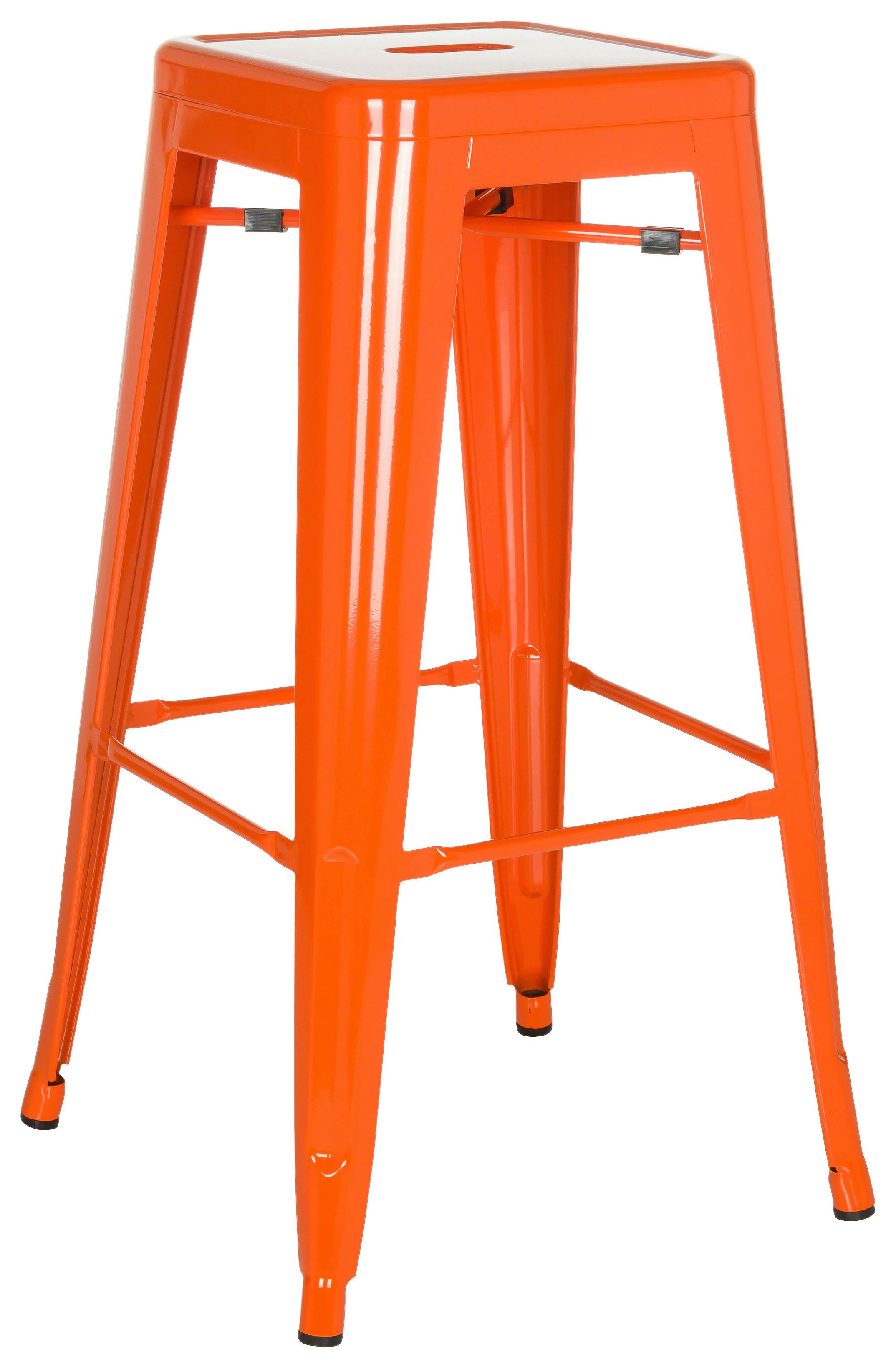 Barski Stol Vantaggio High, Oranžna - oranžna, Basics, kovina (44/77/44cm) - MID.YOU