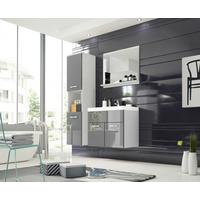 Badmöbel-Set 4 tlg. Montreal ca. 90 cm Grau/Weiß - Weiß/Grau, LIFESTYLE, Holzwerkstoff/Metall (90cm) - P & B