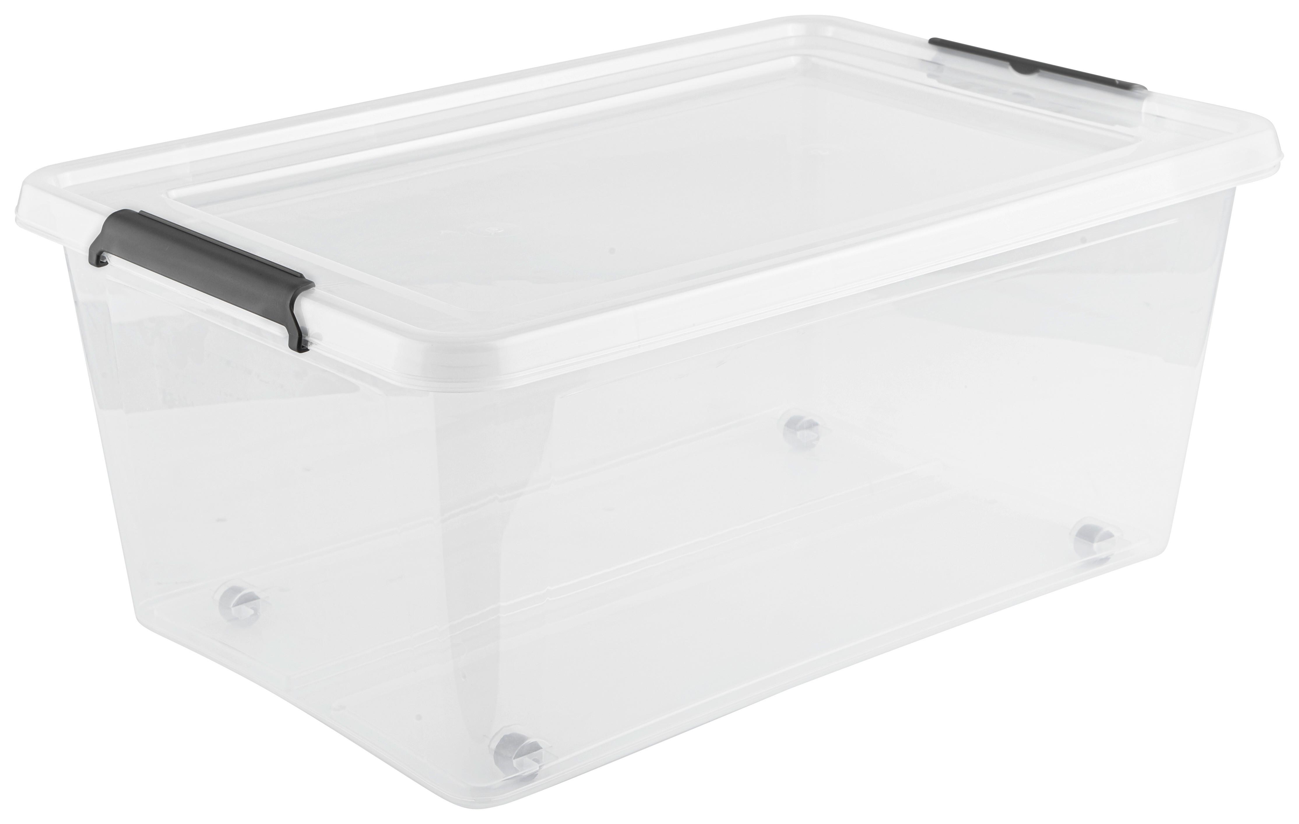 Aufbewahrungsbox Deckel 30 x 20 x 16,5 cm transparent Plastikbox Kunststoffbox 