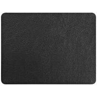 Tischset Jette aus Leder in Schwarz - Schwarz, Leder (33/42cm) - Premium Living