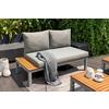 LOUNGEGRUPP JULIAN 1 - ljusgrå, Modern, metall/trä (138,2/73/76,6cm) - Mömax