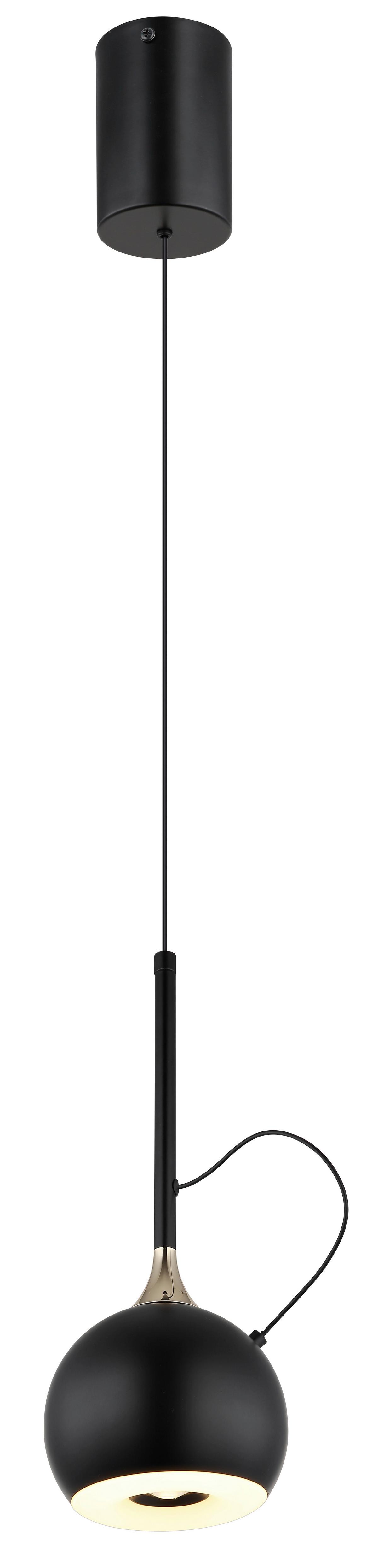 Led Viseća Svjetiljka Donovan - bijela/crni krom, Design, metal/plastika (12/150cm) - Globo