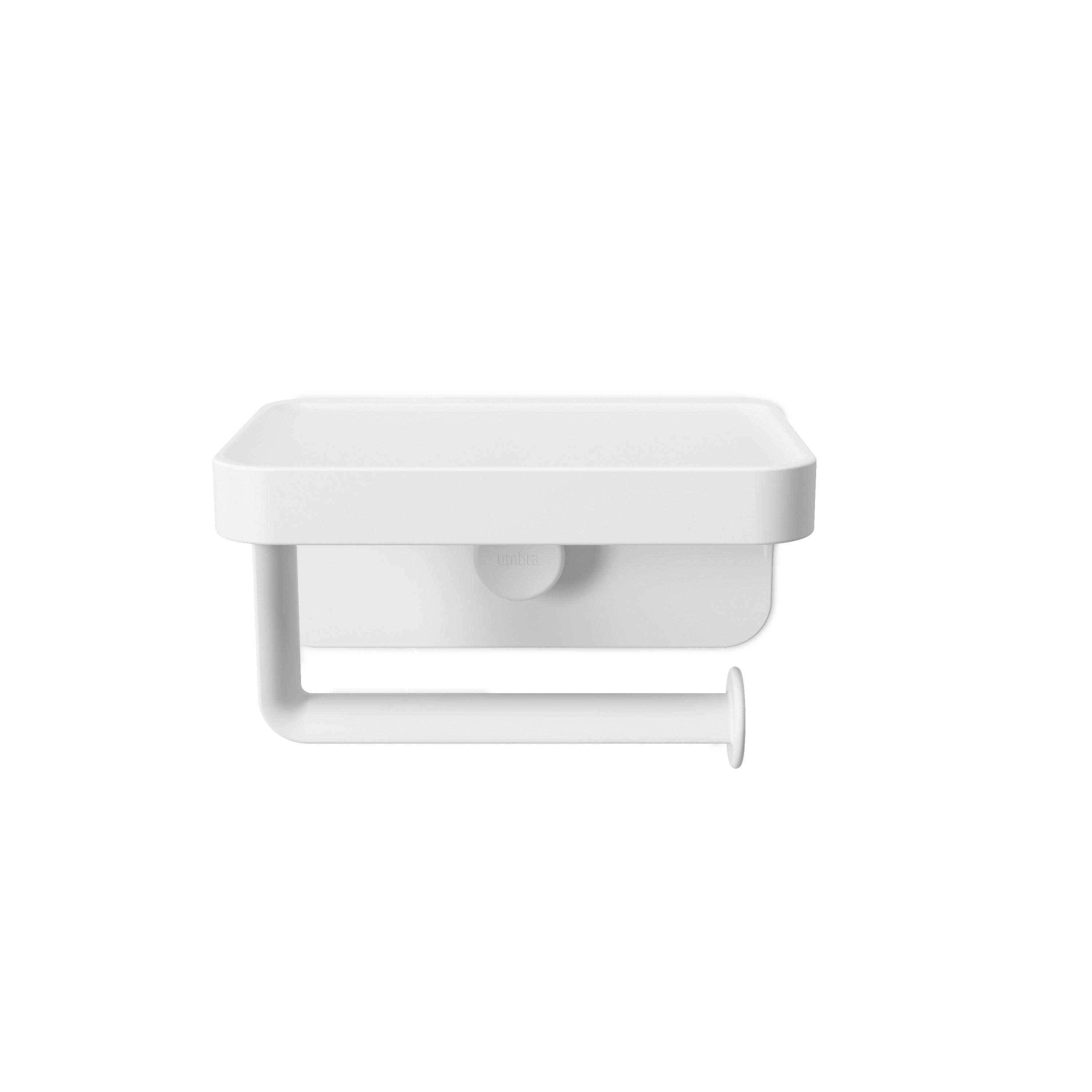 Toilettenpapierhalter Easy in Weiss - Weiss, Modern, Kunststoff (16/12/9cm) - Premium Living