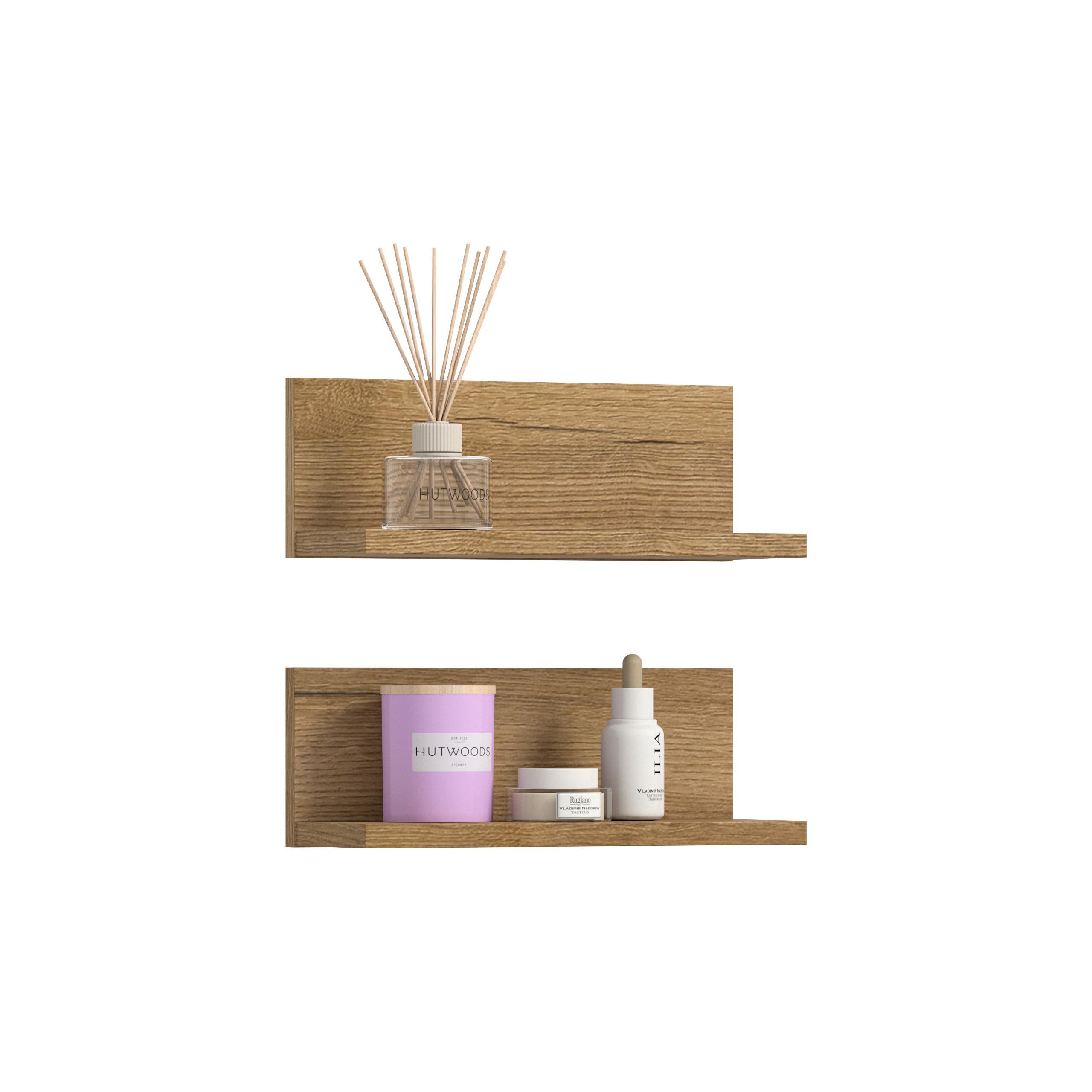 Badezimmerregal Aqua Eichefarben - Eichefarben, Trend, Holzwerkstoff (32/12/14cm) - MID.YOU