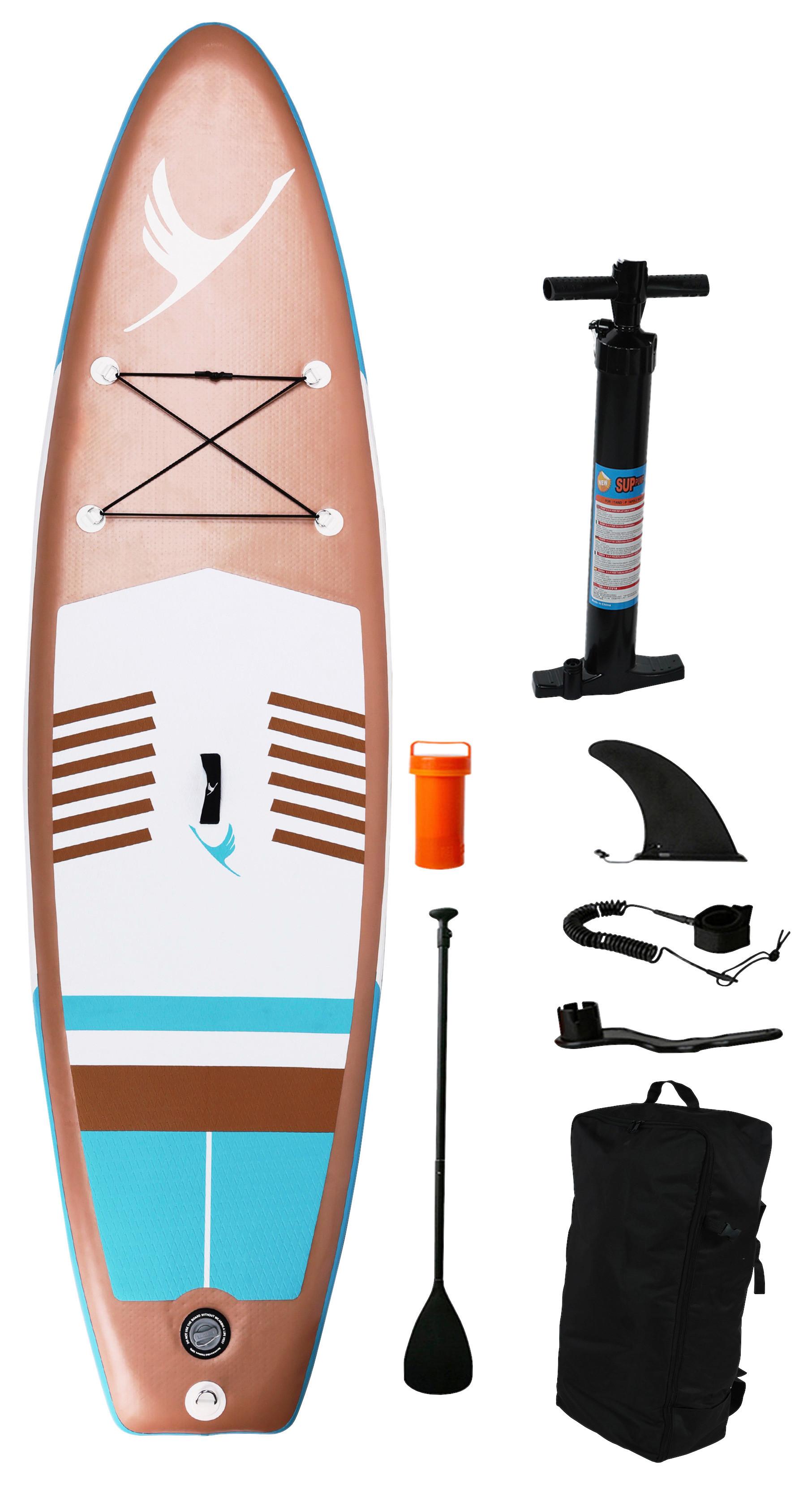 Stand-Up Paddle Board Blau/Braun ca. 305cm - Blau/Braun, KONVENTIONELL, Kunststoff (305/81/15cm) - Mömax