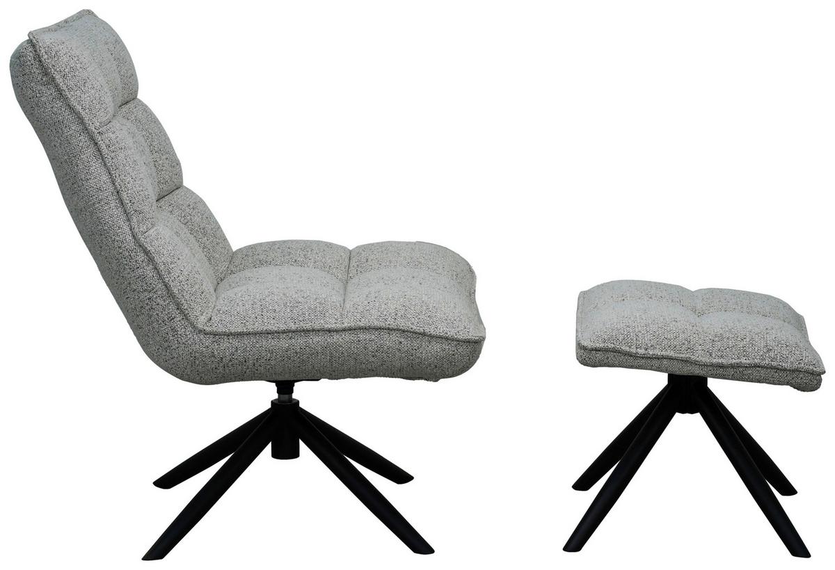 Fotoliu ISOLA - grej/negru, Modern, lemn/metal (71/99/85cm) - Mömax