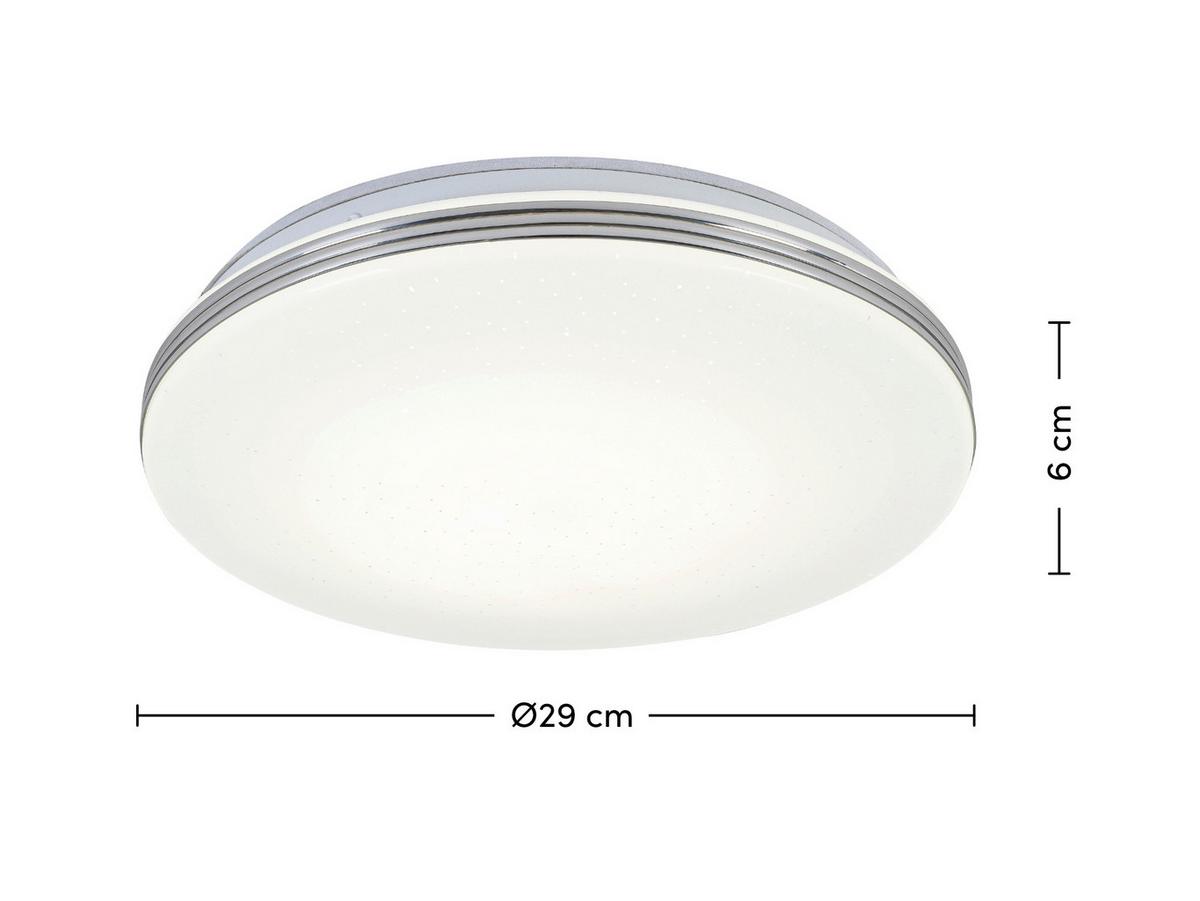 Led Svjetiljka Stropna Cei - bijela/boje kroma, Moderno, metal/plastika (29/6cm) - Mömax