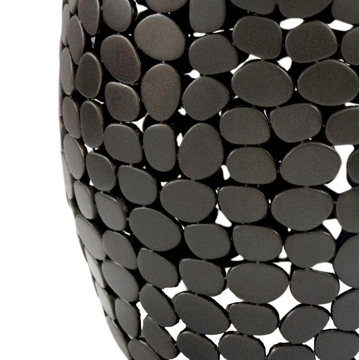 BEISTELLTISCH WL7.361 - Schwarz, Design, Stein/Metall (40/46/40cm) - Livetastic