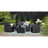 Kerti Garnitúra Marie - grafitszürke/szürke, műanyag - Mömax