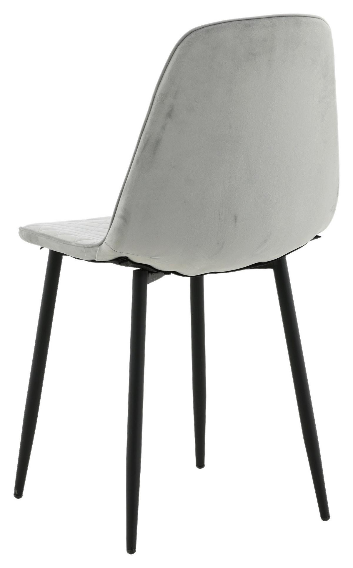 STUHL-SET POLAR - Schwarz/Grau, Design, Textil/Metall (44/86/52cm) - Livetastic