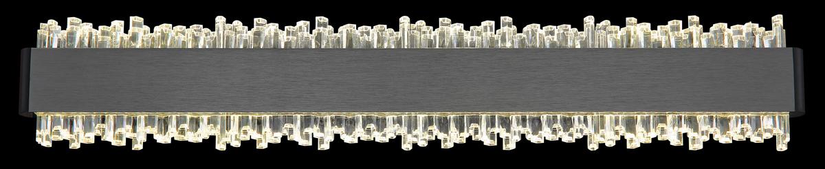 Led Zidna Svjetiljka Stalagmita - siva/prozirno, Design, metal/plastika (48/8/4cm) - Globo