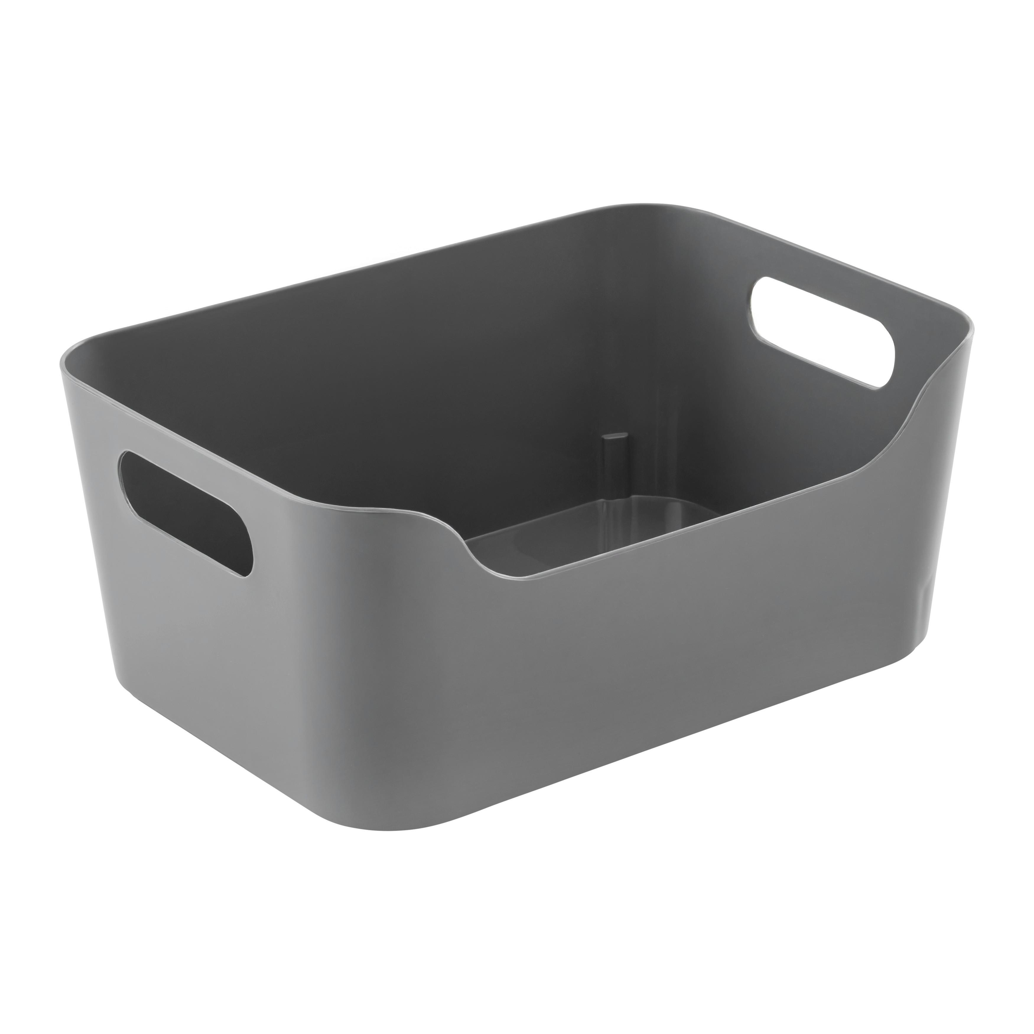 FÖRVARINGSKORG MICHAEL - M - grå, Modern, plast (24/16,5/10,2cm) - Mömax