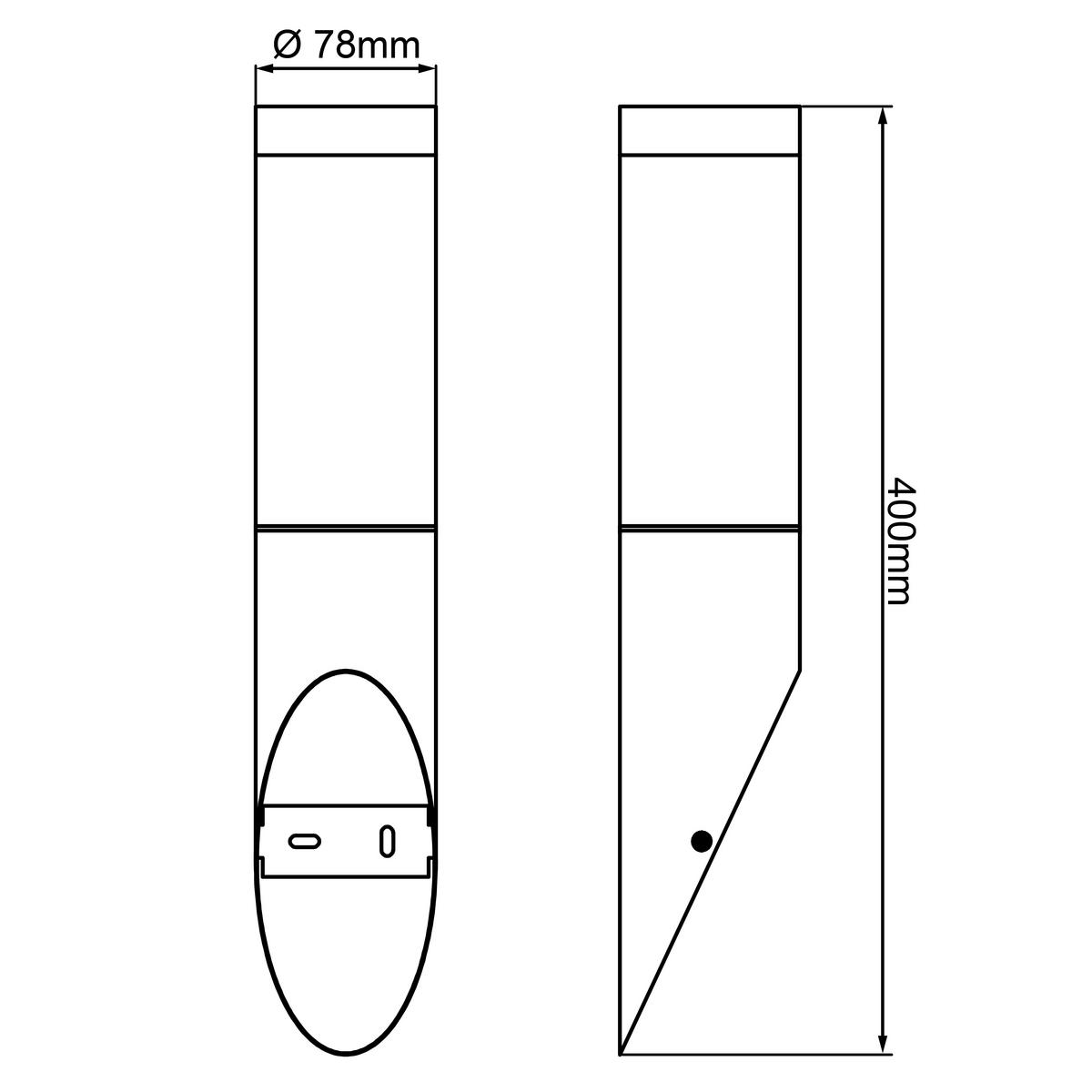Außenwandleuchte Dody Schwarz max. 20 Watt - Schwarz, KONVENTIONELL, Kunststoff/Metall (39,5/7,6/17cm) - Brilliant