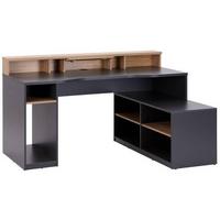 Masa de scris TEAMPLAYER - culoare lemn stejar/antracit, Modern, material pe bază de lemn (160/91,5/120cm) - Modern Living