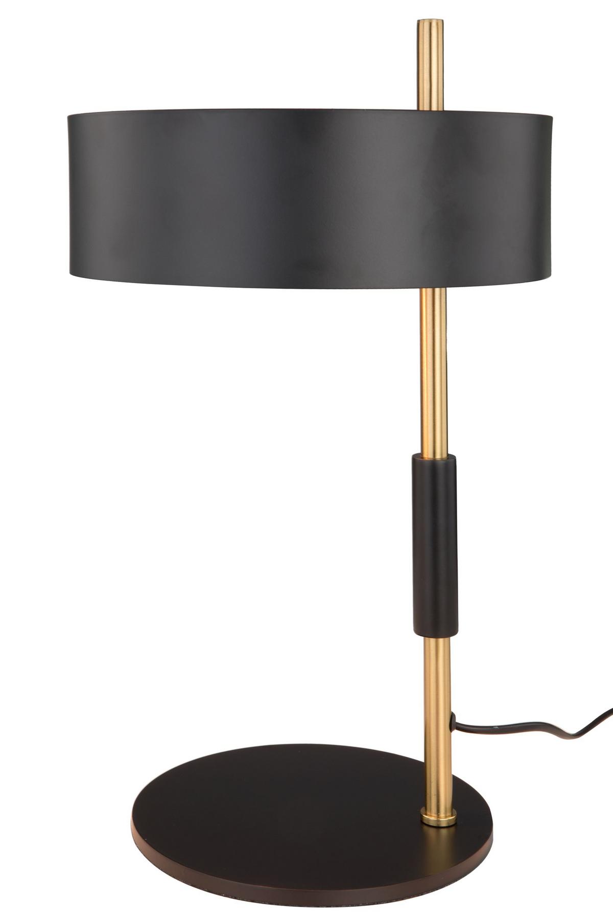 LAMPA STOŁOWA STOCKHOLM - czarny/kolor złoty, Design, metal (27/41cm) - Novel