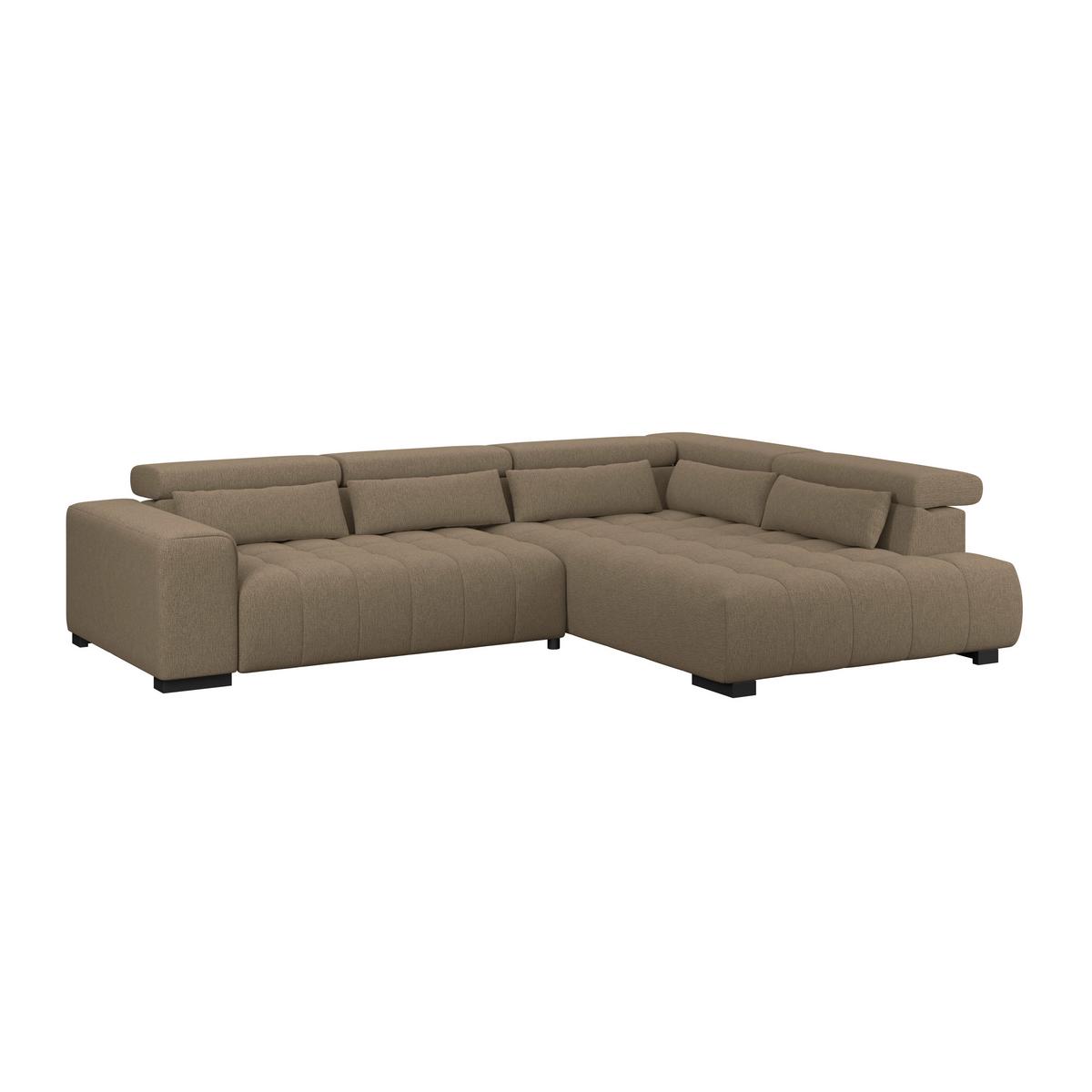 Kutna Garnitura Matera - smeđa/crna, Trend, tekstil/drvo (311/226cm)