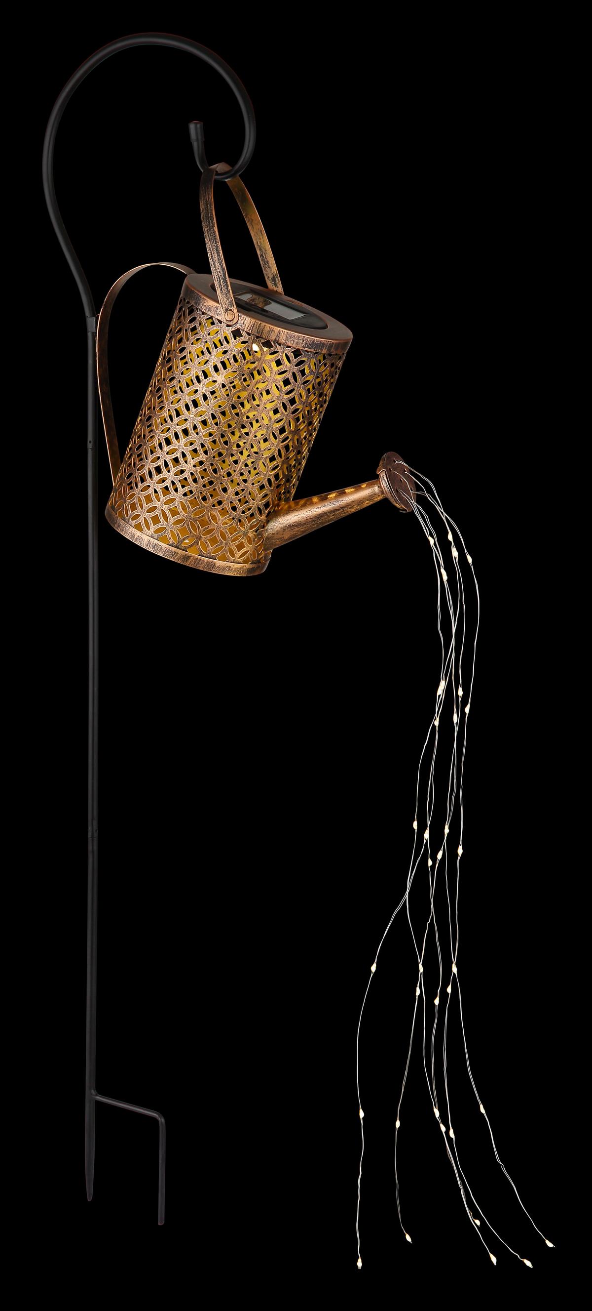 Solarna Svetilka Solar, S Sijalko - zlate barve/črna, Basics, kovina/umetna masa (26/12,6/85cm) - Globo