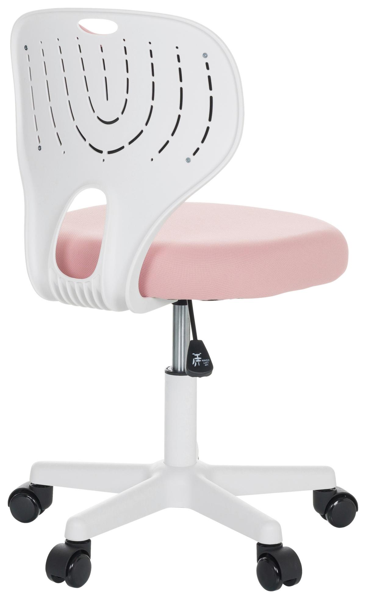 Otroški Vrtljivi Stol Kiddy Top W, Roza - roza/bela, Basics, umetna masa/tekstil (52/73/52cm) - MID.YOU