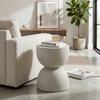 SIDOBORD TONDO - taupe, Modern (34/45/34cm) - Premium Living