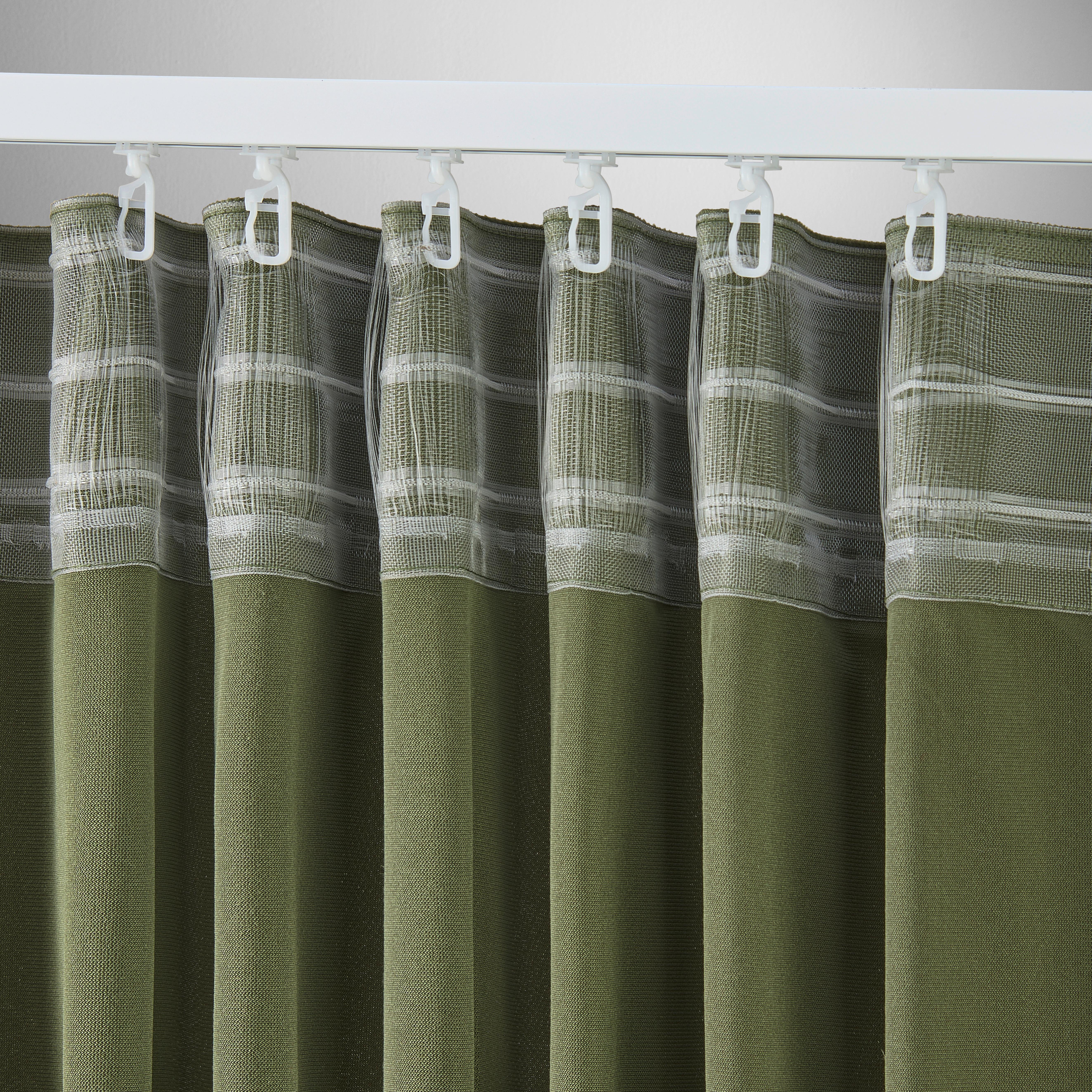 GARDINLÄNGD BIANCA - grön, Klassisk, textil (140/245cm) - Modern Living