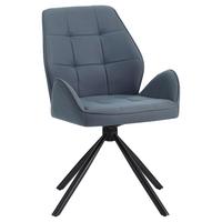 KRZESŁO Z PODŁOKIETNIKAMI PISA - niebieski/czarny, Modern, metal/tkanina (60/91/62cm) - MID.YOU