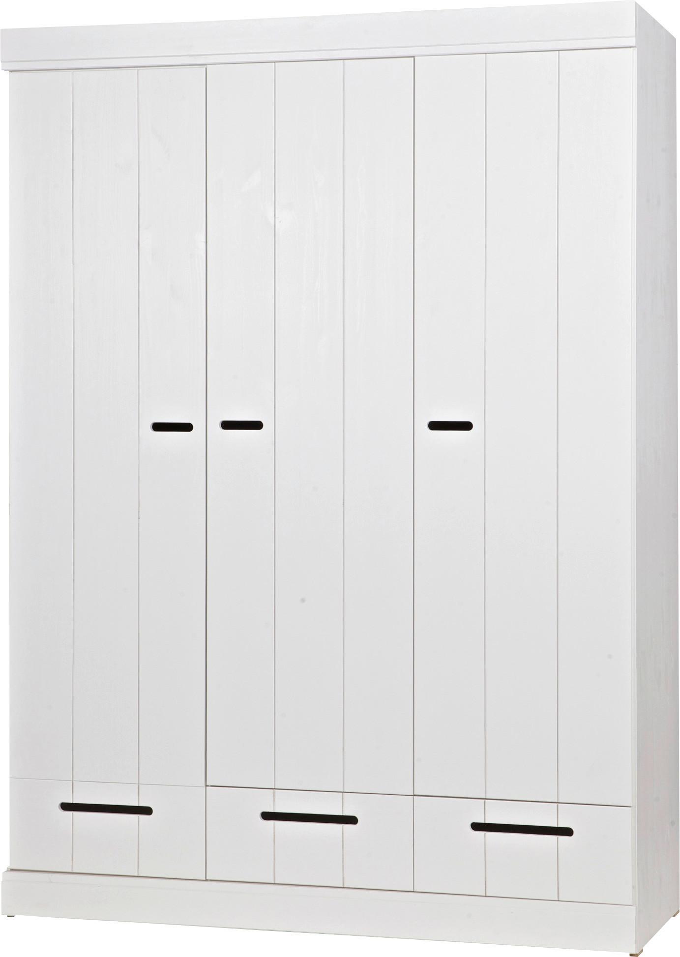 Drehtürenschrank Connect Weiß - Weiß, Design, Holz (140/195/53cm) - Livetastic