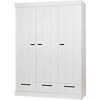 Drehtürenschrank Connect Weiß - Weiß, Design, Holz (140/195/53cm) - Livetastic