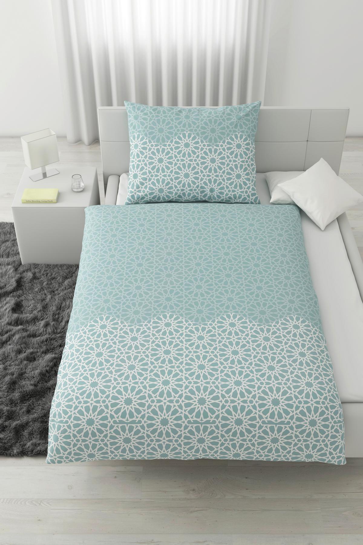 Ágyneműhuzat-garnitúra Caroline - mentazöld, Konventionell, textil (140/200cm) - Modern Living