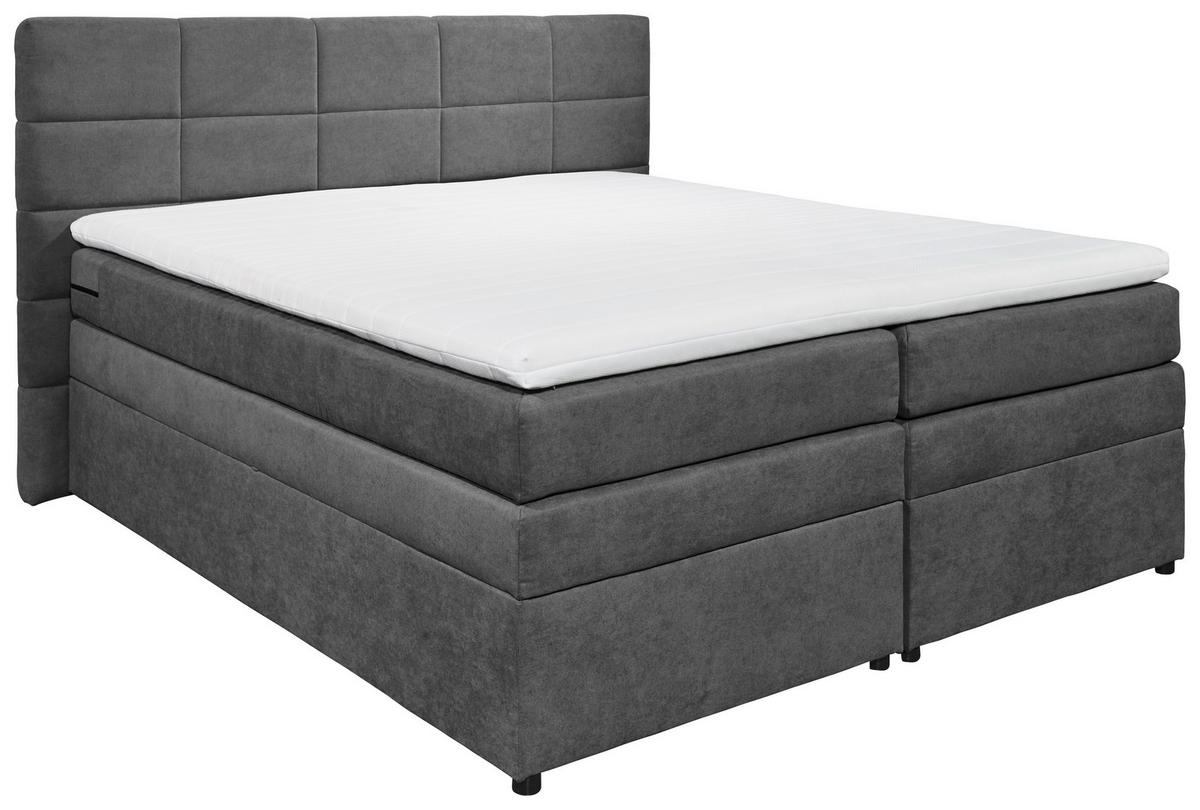 Boxspringbett Tacoma 3 inkl. Topper ca. 180x200cm Schlammf. - Schlammfarben, KONVENTIONELL, Kunststoff (180/200cm) - MID.YOU