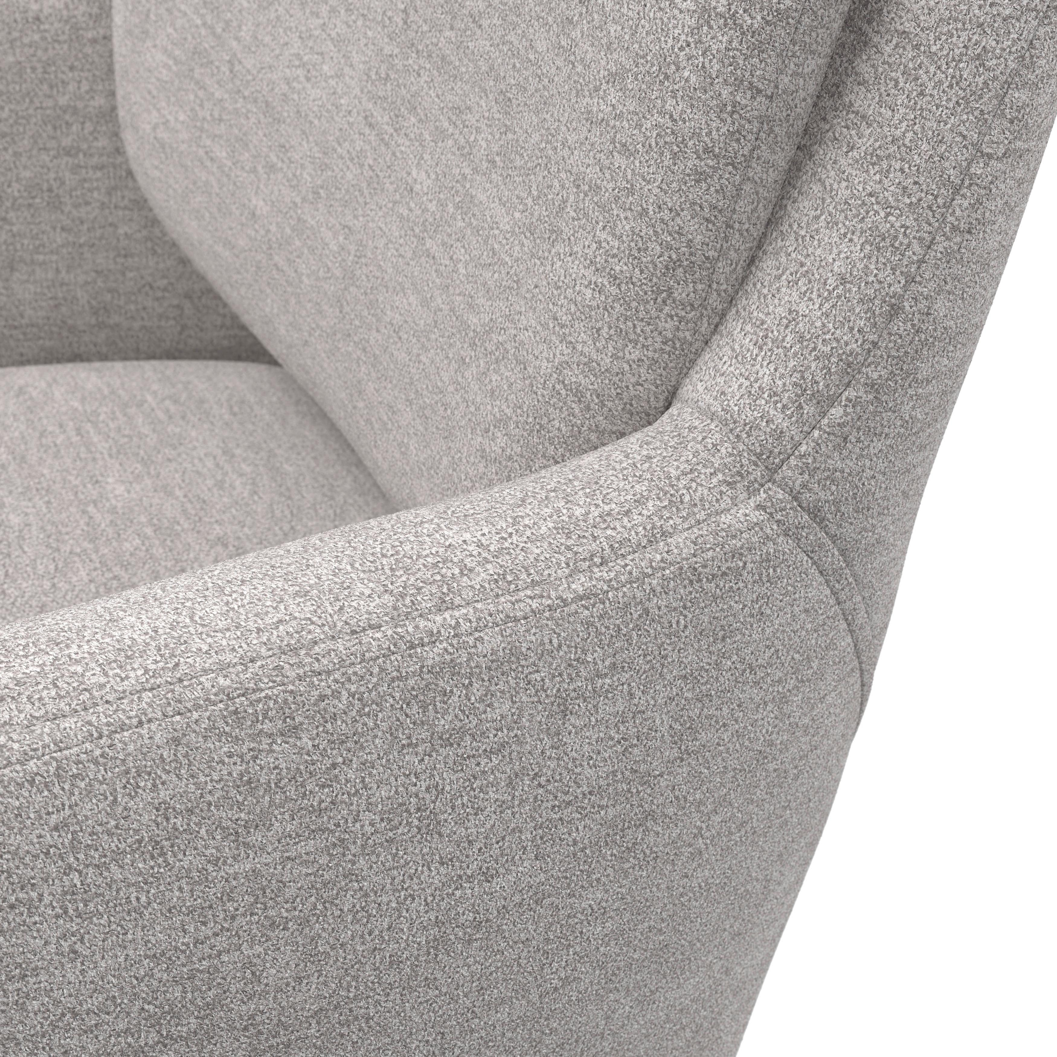 STOL MED ARMSTÖD ADRIEN - greige/naturfärgad, Modern, metall/trä (60/88/65cm) - Bessagi Home