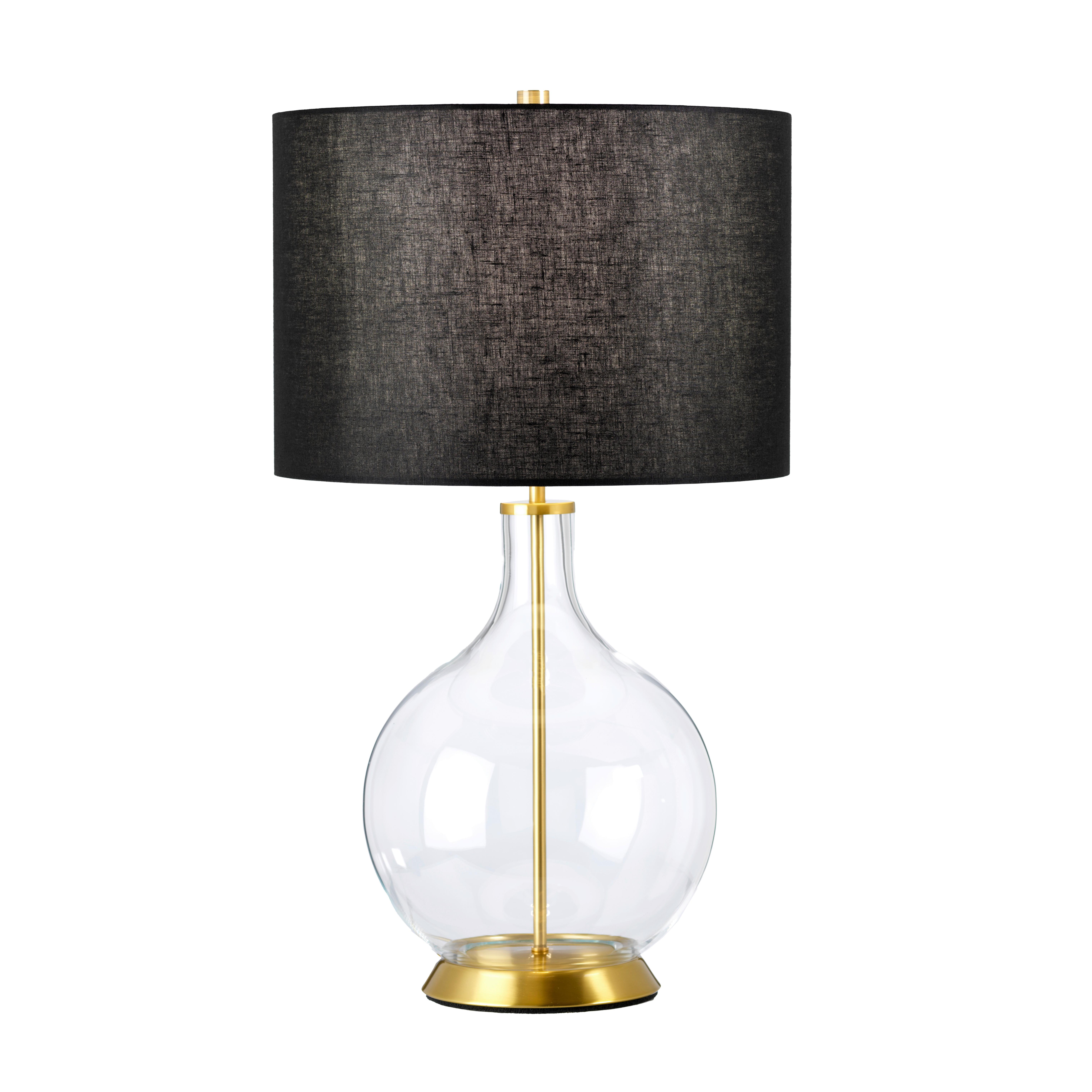 Stolna Svjetiljka Orb-Clear Crna - boje mjeda, Konvencionalno, staklo/metal (36/67cm)